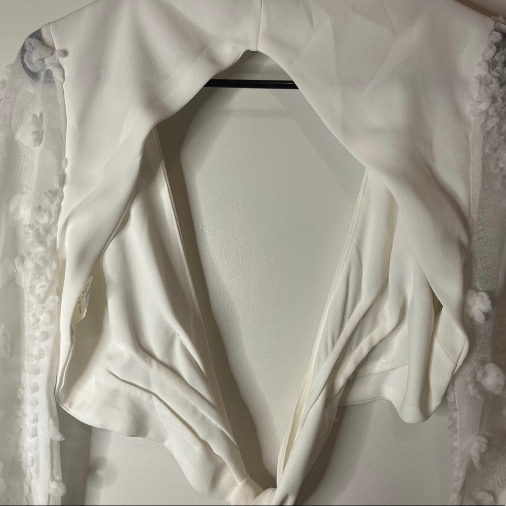 White Wrap Top - Picture 4 of 4